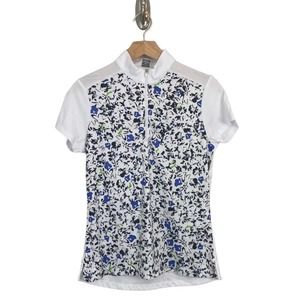 Callaway Golf Shirt  Womens White Floral Print NWT Size Small